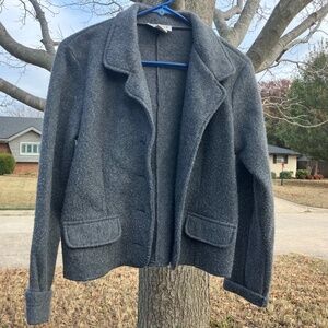 Charcoal Fleece Blazer - Keep Warm in Your Office!